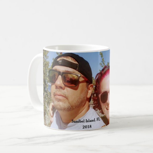 Caneca De Café Criar seu próprio presente personalizado da foto (Frente Esquerda)
