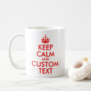 Caneca De Café Criar seu próprio vermelho mantêm citações cal