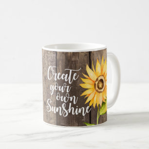 Caneca De Café Criar suas próprias citações florais da luz do 