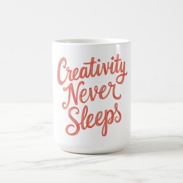 Caneca De Café Criatividade nunca dorme - Arte de volta à escola (Centro)