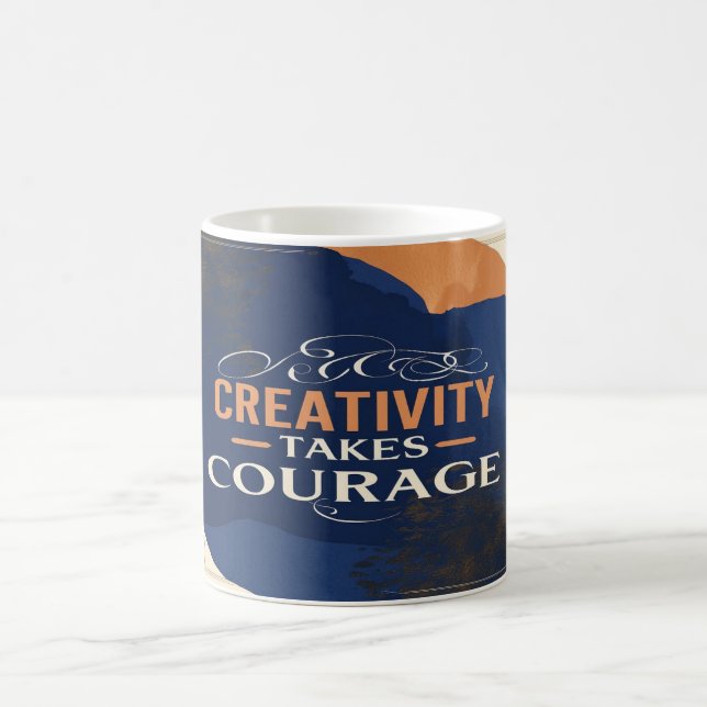Caneca De Café Criatividade Requer Coragem (Centro)