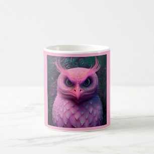 Caneca De Café Criatura Híbrida Rosa Murloc/Coruja