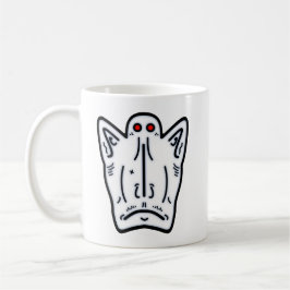Caneca De Café criatura semelhante a um vampiro com olhos vermelh