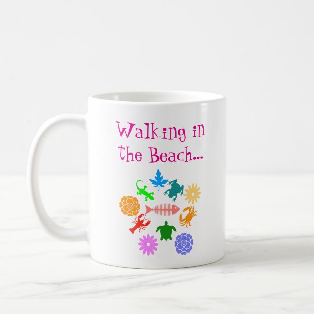 Caneca De Café Criaturas da Praia (Esquerda)