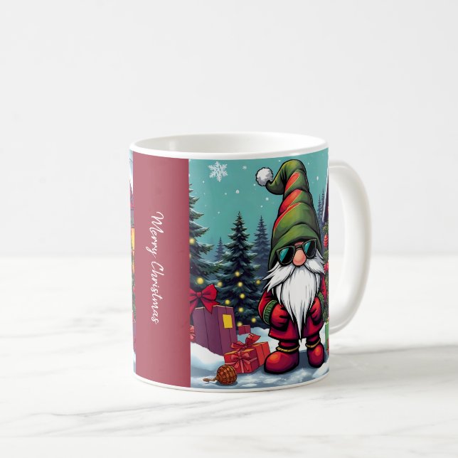 Caneca De Café Criaturas de Natal em Disfarce de Natal (Frente Esquerda)