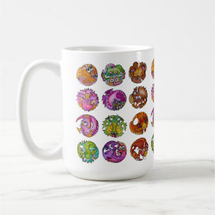 Caneca De Café Criaturas Imaginárias Divertidas