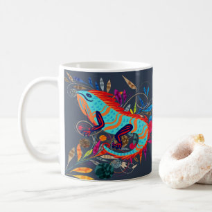 Caneca De Café Criaturas Whimsic   Iguana