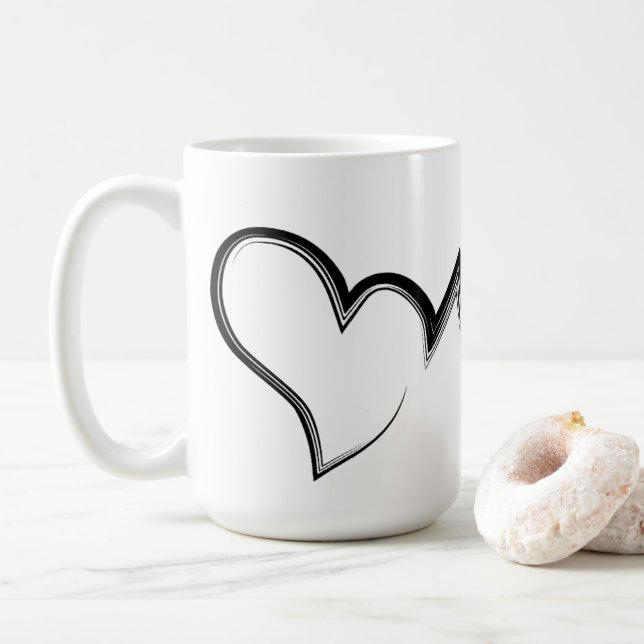 Caneca De Café Críbble Heart Love (Com Donut)