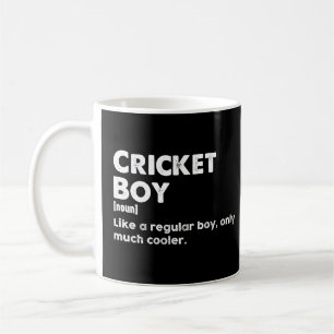 Caneca De Café Cricket Boy Engraçado Definição Cricket Lover