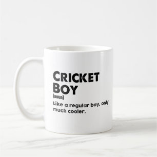 Caneca De Café Cricket Boy Engraçado Definição de Dicionário