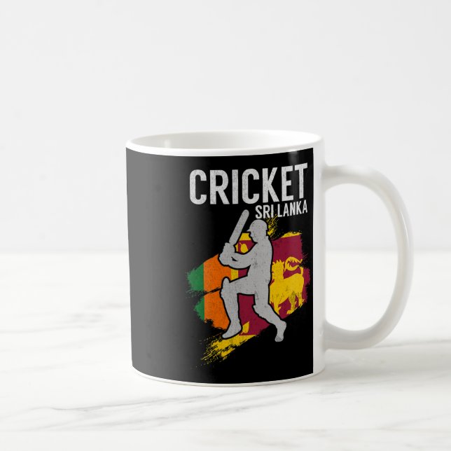 Caneca De Café Cricket da Bandeira do Sri Lanka  (Direita)