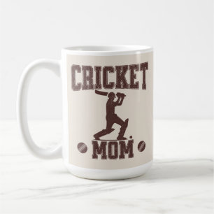 Caneca De Café Cricket Mãe Entusiasta do Esporte Mãe Mãe