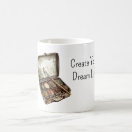 Caneca De Café Crie a Pintura da Sua Vida dos Sonhos