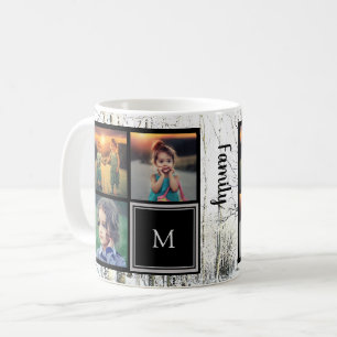 Caneca De Café Crie a sua família fotografando colagem árvores de