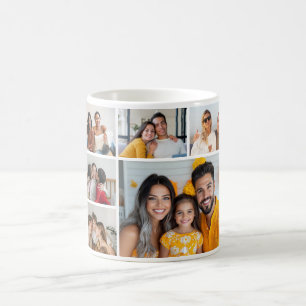 Caneca De Café Crie a sua própria colagem de 6 fotos