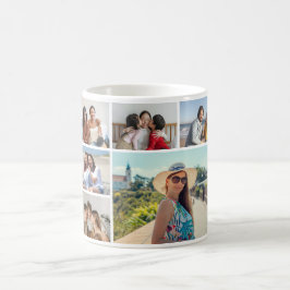 Caneca De Café Crie a sua própria colagem de 6 fotos