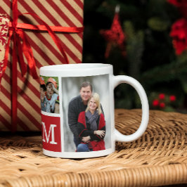 Caneca De Café Crie A Sua Própria Colagem De Fotos, Monograma Ver