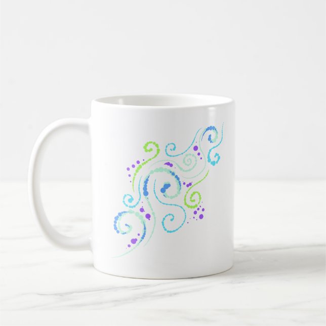 Caneca De Café Crie! Design suavemente feminino (Esquerda)