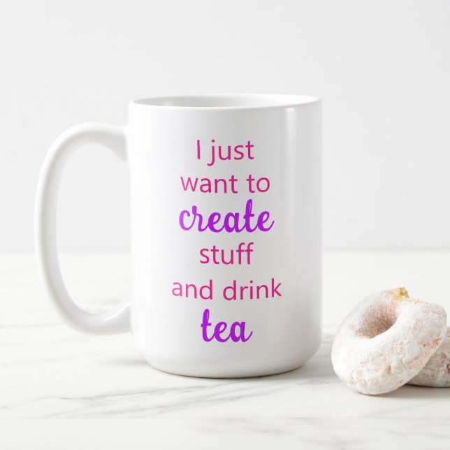 Caneca De Café Crie e Tea Mug (Com Donut)