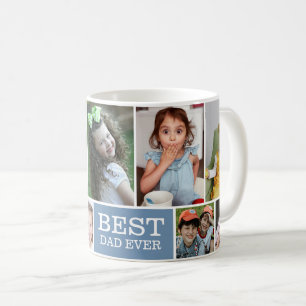 Caneca De Café Crie o seu melhor Pai em cada 10 colagem de fotos
