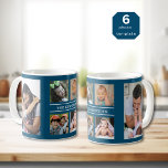 Caneca De Café Crie o seu nome próprio 6 Fotocolagem Nome da famí<br><div class="desc">Coagulação personalizada de fotos,  caneca de café para personalizar com 6 fotos e nome da família.</div>