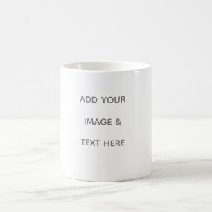 Caneca De Café Crie o Seu Próprio branco