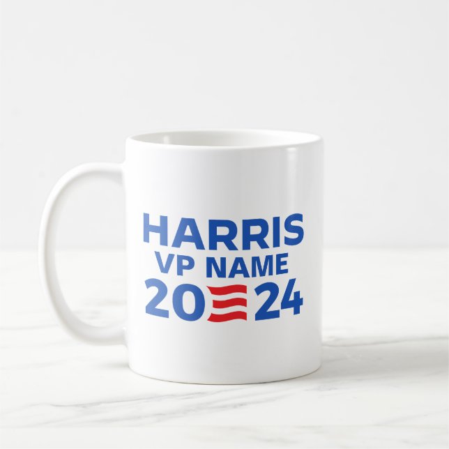 Caneca De Café Crie seu próprio bilhete Harris 2024 (Esquerda)