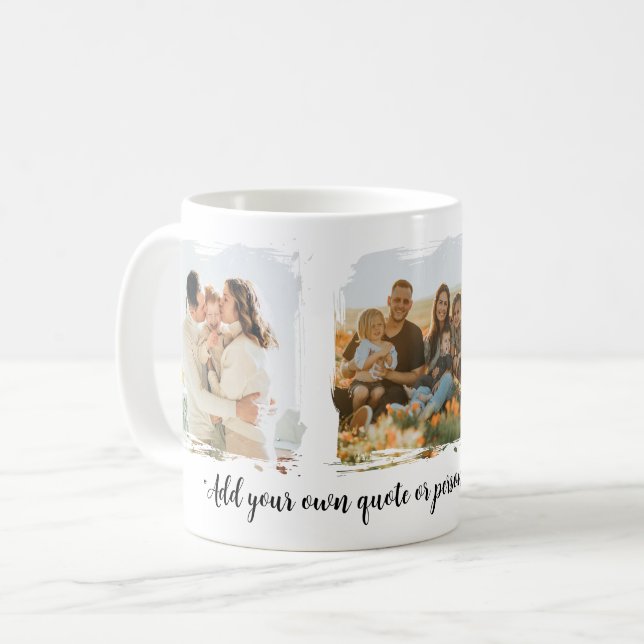 Caneca De Café Crie Seu Próprio Conjunto de 3 Fotos (Frente Esquerda)