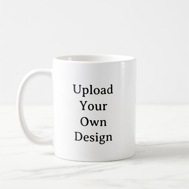 Caneca De Café Crie seu próprio modelo personalizado simples de 1 (Esquerda)