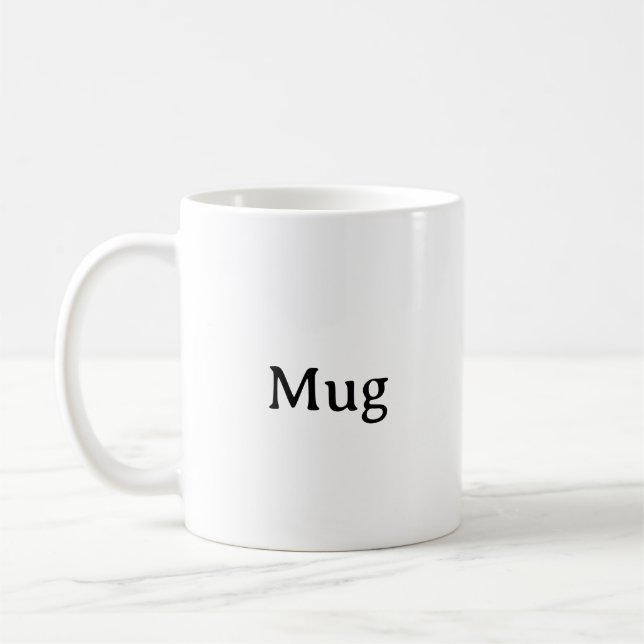 Caneca De Café Crie seu próprio modelo personalizado simples de 3 (Esquerda)