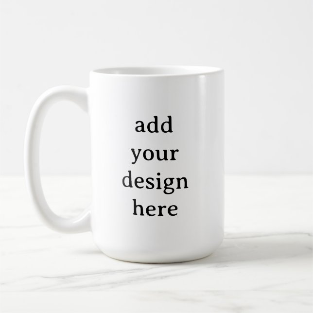 Caneca De Café Crie seu próprio modelo personalizado simples de 4 (Esquerda)