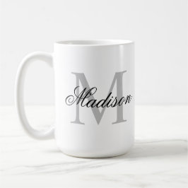 Caneca De Café Crie seu próprio Monograma de Nome Personalizado