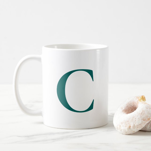 Caneca De Café Crie seu próprio Monograma de Teto Grande (Com Donut)