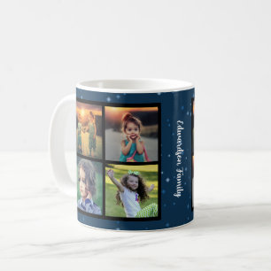 Caneca De Café Crie seu próprio Natal de colagem de fotos da famí