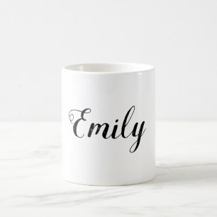 Caneca De Café Crie seu próprio nome Mug   Branco