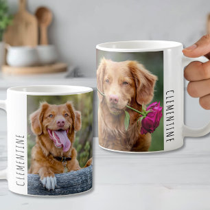 Caneca De Café Crie Seu Próprio Pet de 2 Fotos e Texto
