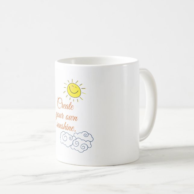 Caneca De Café Crie seu próprio sol (Frente Esquerda)