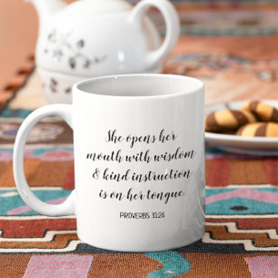 Caneca De Café Crie Seu Próprio Texto de Versículo Bíblico em Cal