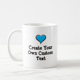 Caneca De Café Crie seu próprio texto personalizado com um Cora