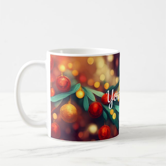 Caneca De Café Crie seus próprios Enfeites de natal (Esquerda)