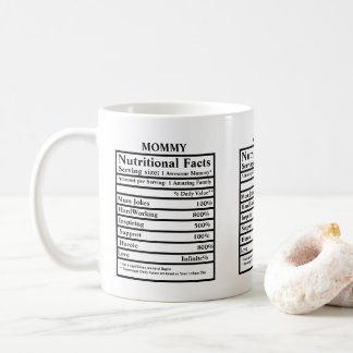 Caneca De Café Crie seus próprios fatos nutricionais Dia das Mães