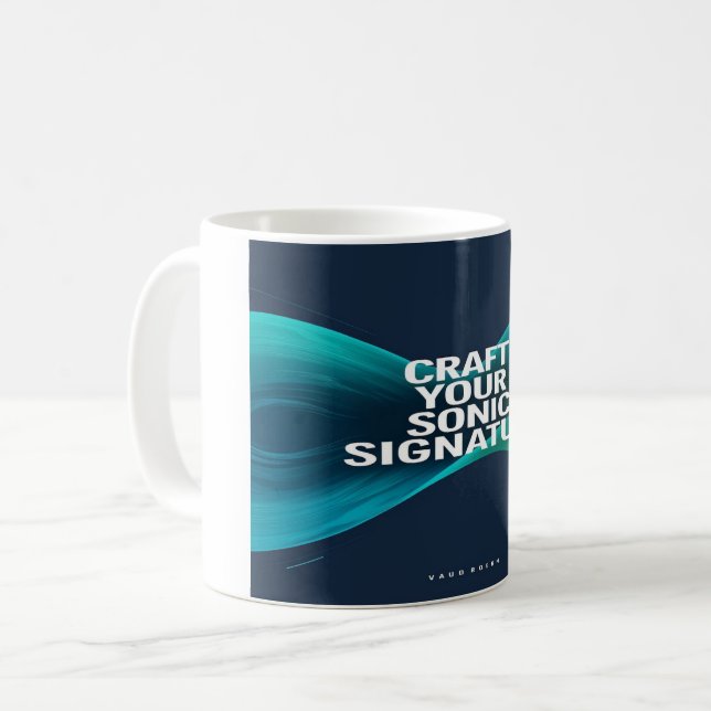 Caneca De Café Crie Sua Assinatura Sonora opção 3 (Frente Esquerda)