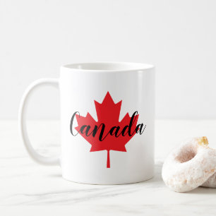 Caneca De Café Crie sua folha de mapa vermelho personalizado do C