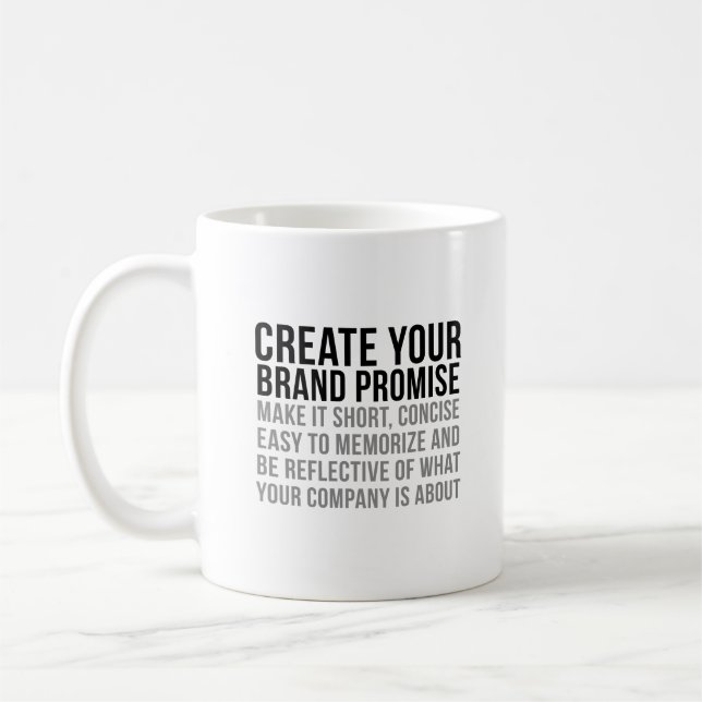 Caneca De Café Crie sua promessa de Marca (Esquerda)