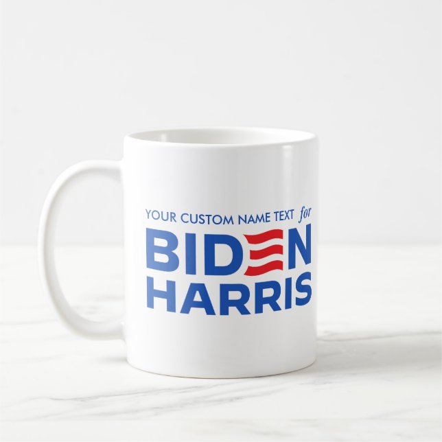 Caneca De Café Crie sua própria campanha para Biden Harris 2024 (Esquerda)