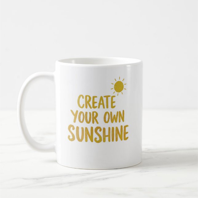 Caneca De Café Crie sua própria citação de sol em (Esquerda)