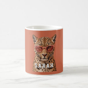 Caneca De Café Crie Sua Própria Citação Personalizada Leopardo