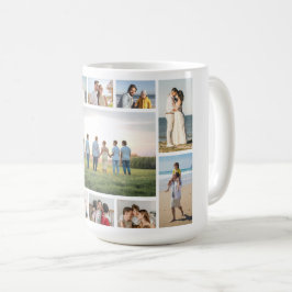 Caneca De Café Crie Sua Própria Colagem de 11 Fotos