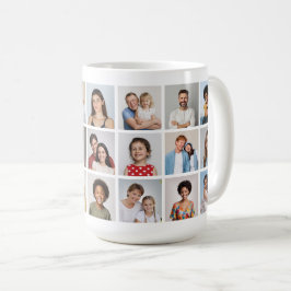 Caneca De Café Crie Sua Própria Colagem de 21 Fotos