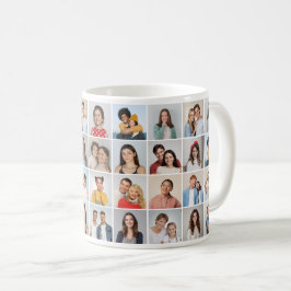 Caneca De Café Crie Sua Própria Colagem de 36 Fotos
